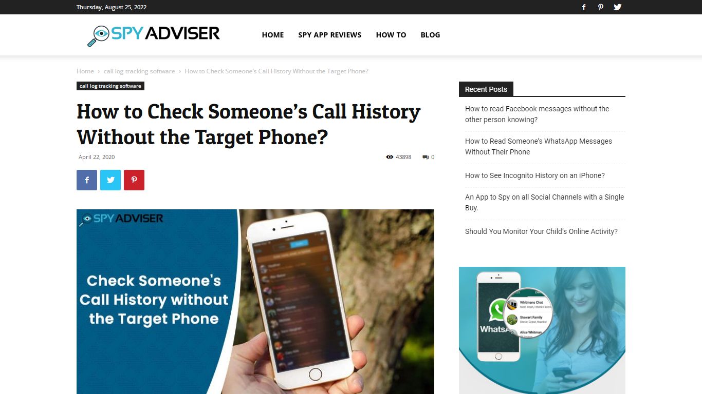 Check Someone's Call History Without the Target Phone - SpyAdviser